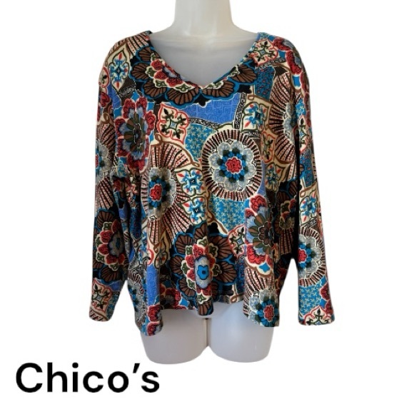 Chico's Tops - Chico's Colorful Cotton Perfect for FALL!!  Top SIZE: 1X       #B